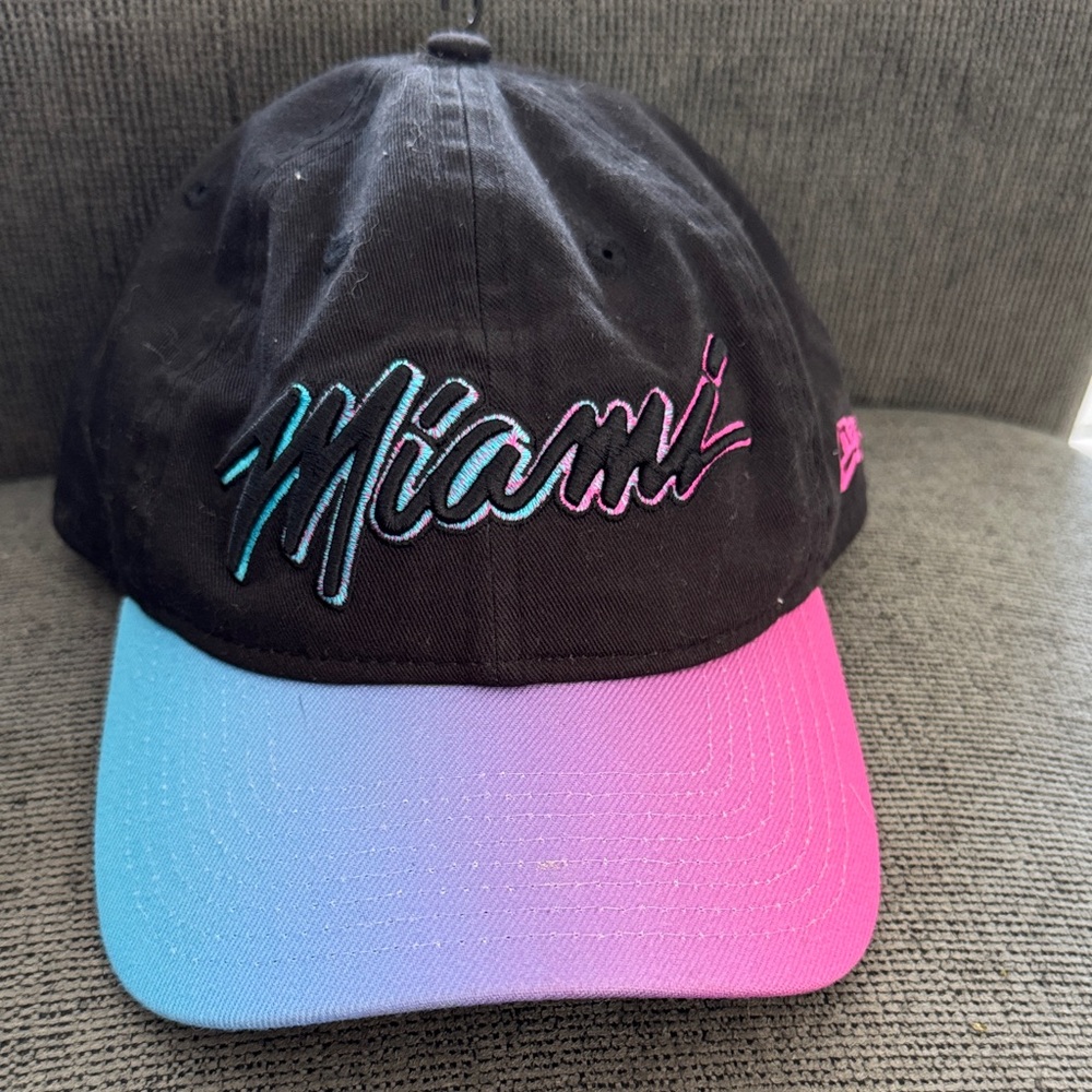 NBA Miami Black and Gradient Cap